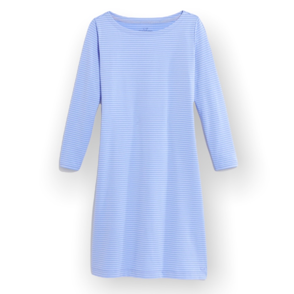 Vineyard Vines Lightweight Sankaty Strip Boatneck Shift Dress - Picture 5 of 13